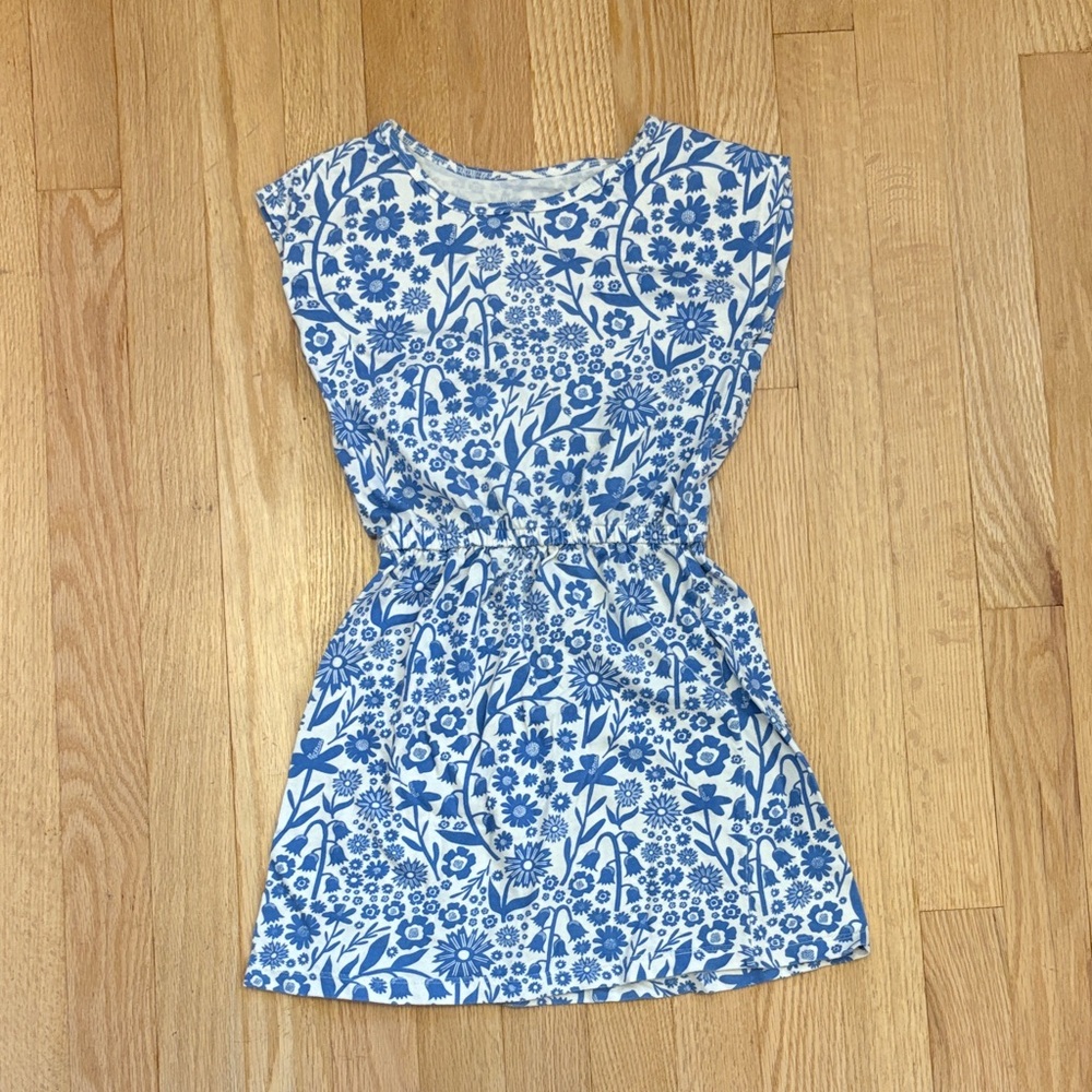 Charming Blue Floral Kids Dress